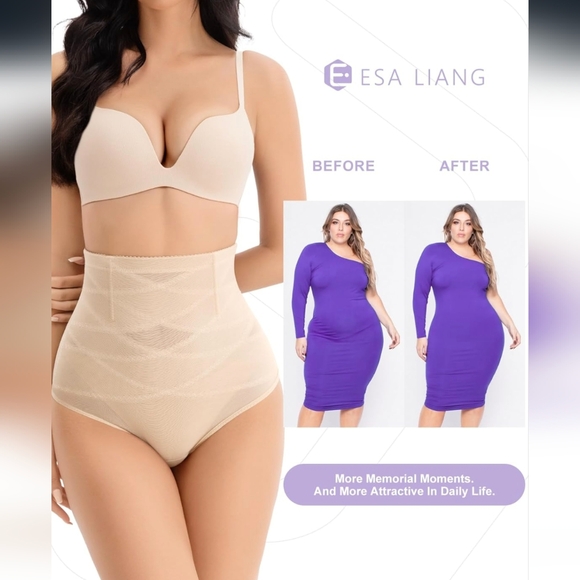 NWT Large tan Esa Liang Shapewear Tummy Control - Picture 5 of 14